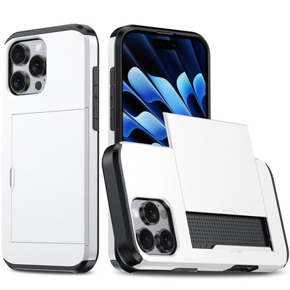 Mobile Phone Case Sliding Cover Card Two-in-one Anti-drop Protective Wallet Credit Card Holder