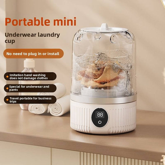 Rechargeable Portable Mini Washing Machine – Perfect for Underwear & Travel