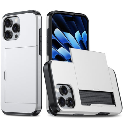 Mobile Phone Case Sliding Cover Card Two-in-one Anti-drop Protective Wallet Credit Card Holder