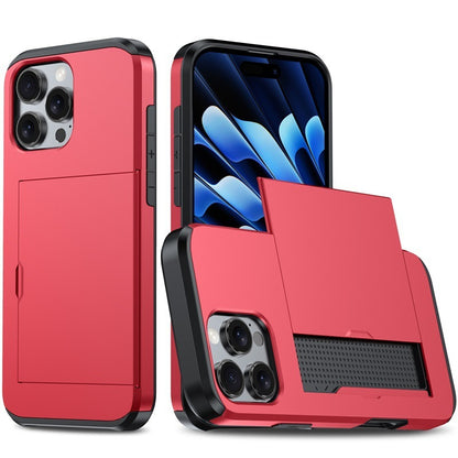 Mobile Phone Case Sliding Cover Card Two-in-one Anti-drop Protective Wallet Credit Card Holder