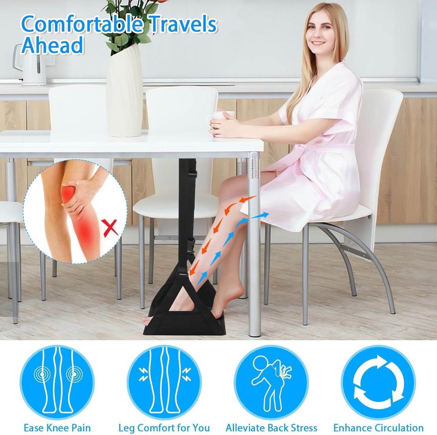 Volea In-Flight Foot Hammock – Travel Comfort Redefined