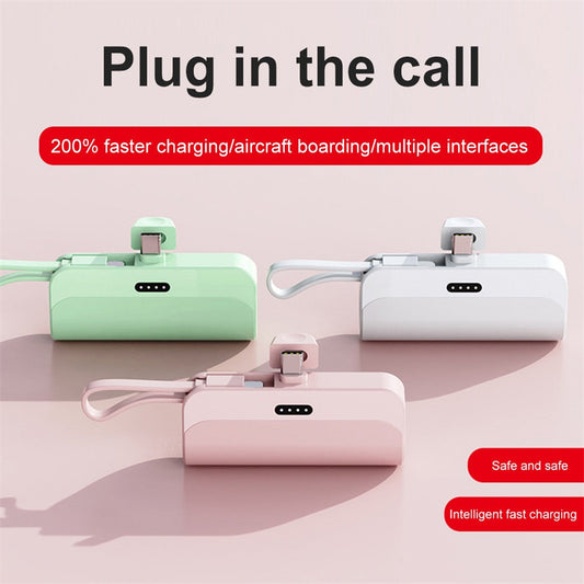 Mini KC Capsule Power Bank 5000 MA Pockets