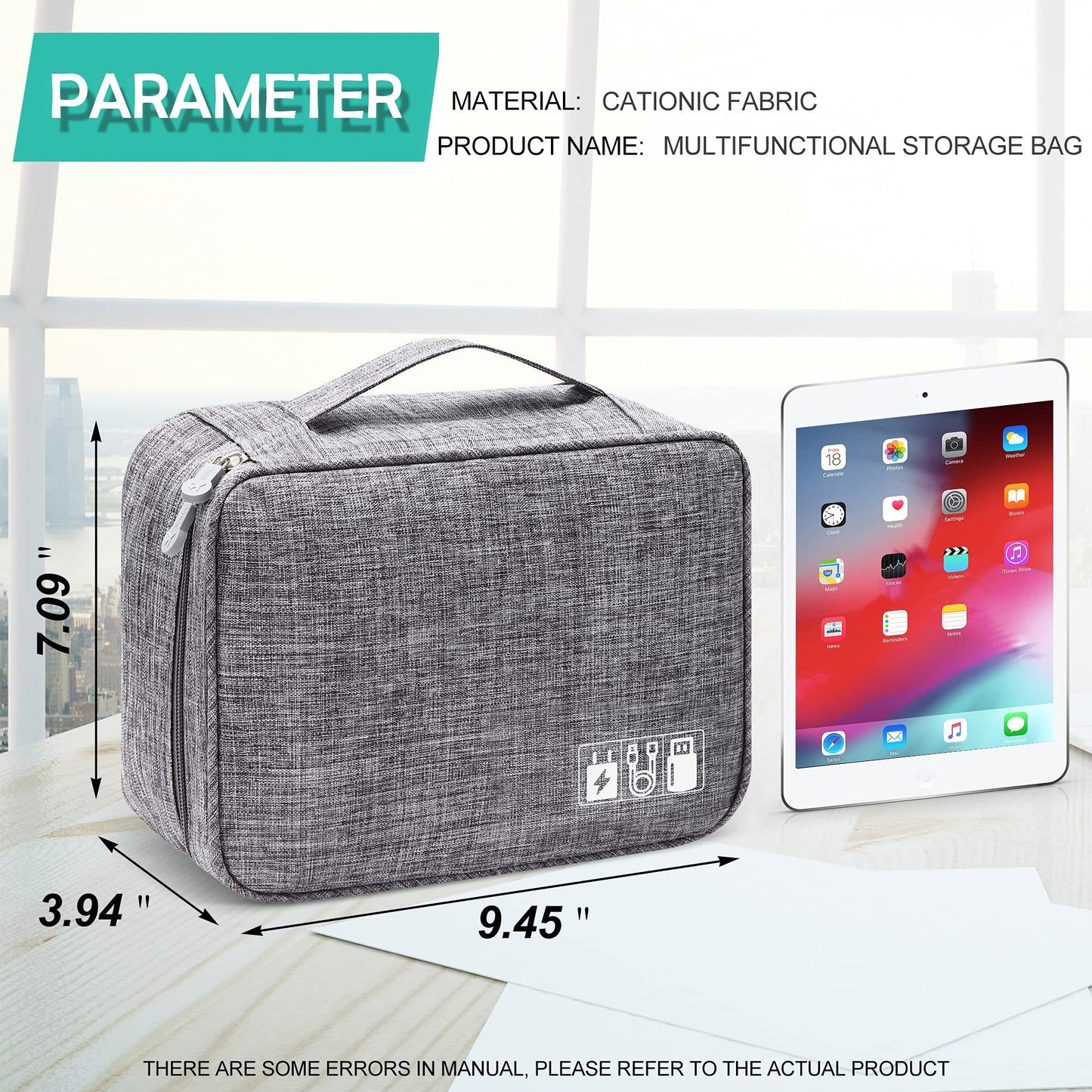 Electronic Accessories Travel Organizer Bag with DIY Compartments