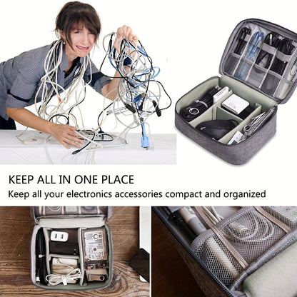 Electronic Accessories Travel Organizer Bag with DIY Compartments